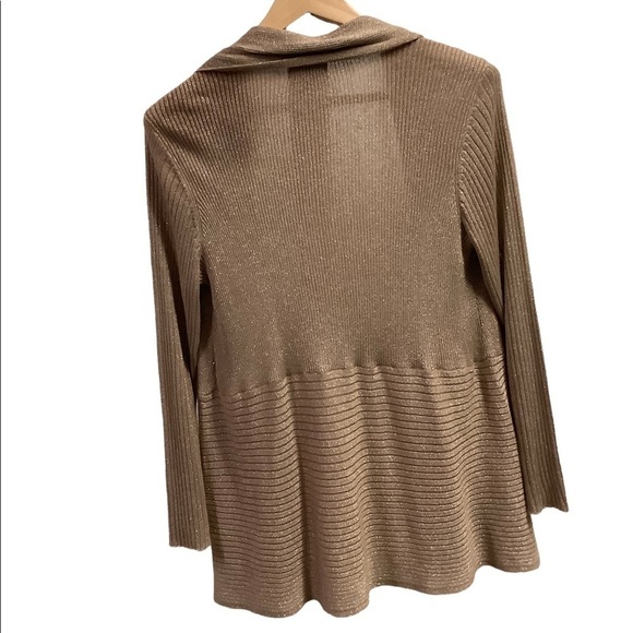 JM collection golden open cardigan size 12W (0X) - Picture 7 of 11